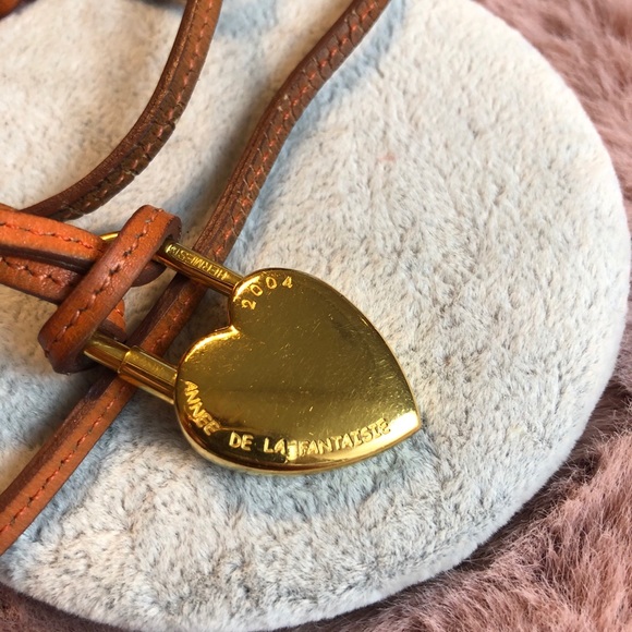 Hermès leather chain Necklace / ❤️pendan - Picture 4 of 9